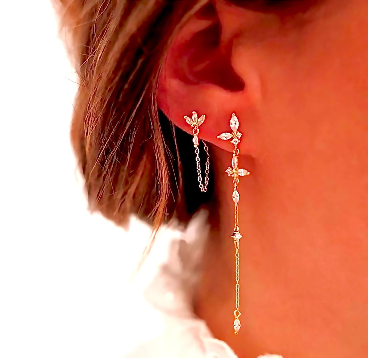 Exquisite Tassel Dangle Earrings Set 2pcs