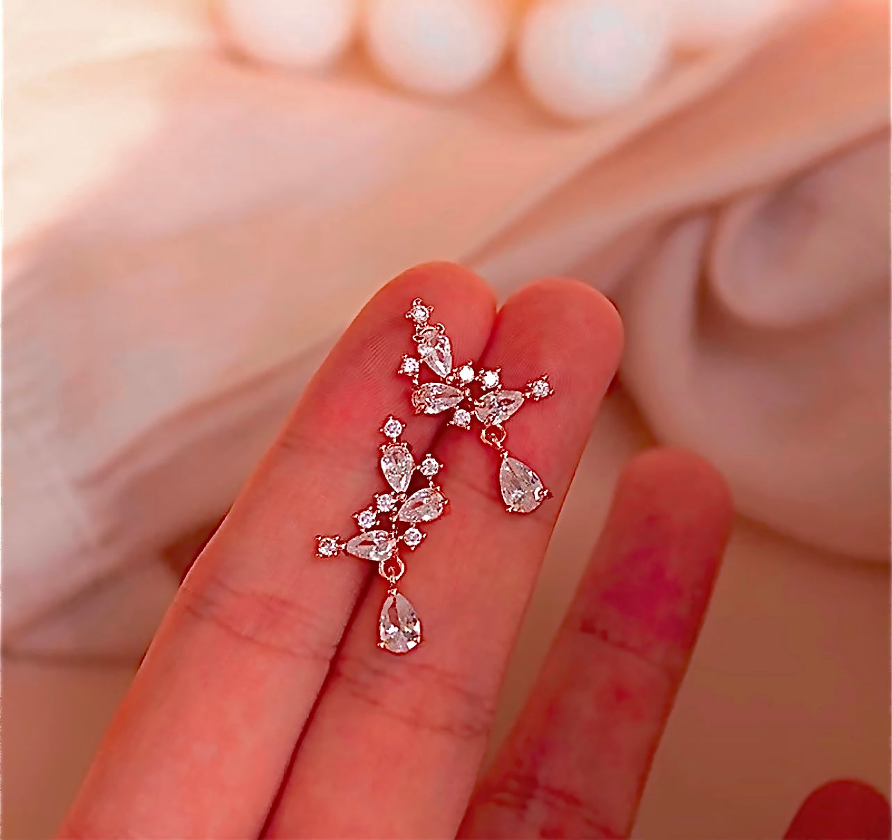 Pave Crystal Earrings