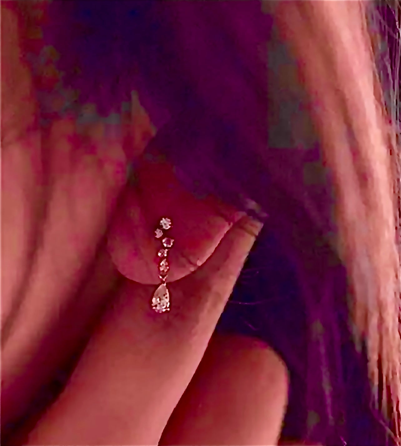Inlaid Dangling Earrings 14K Gold, 925 Sterling Silver