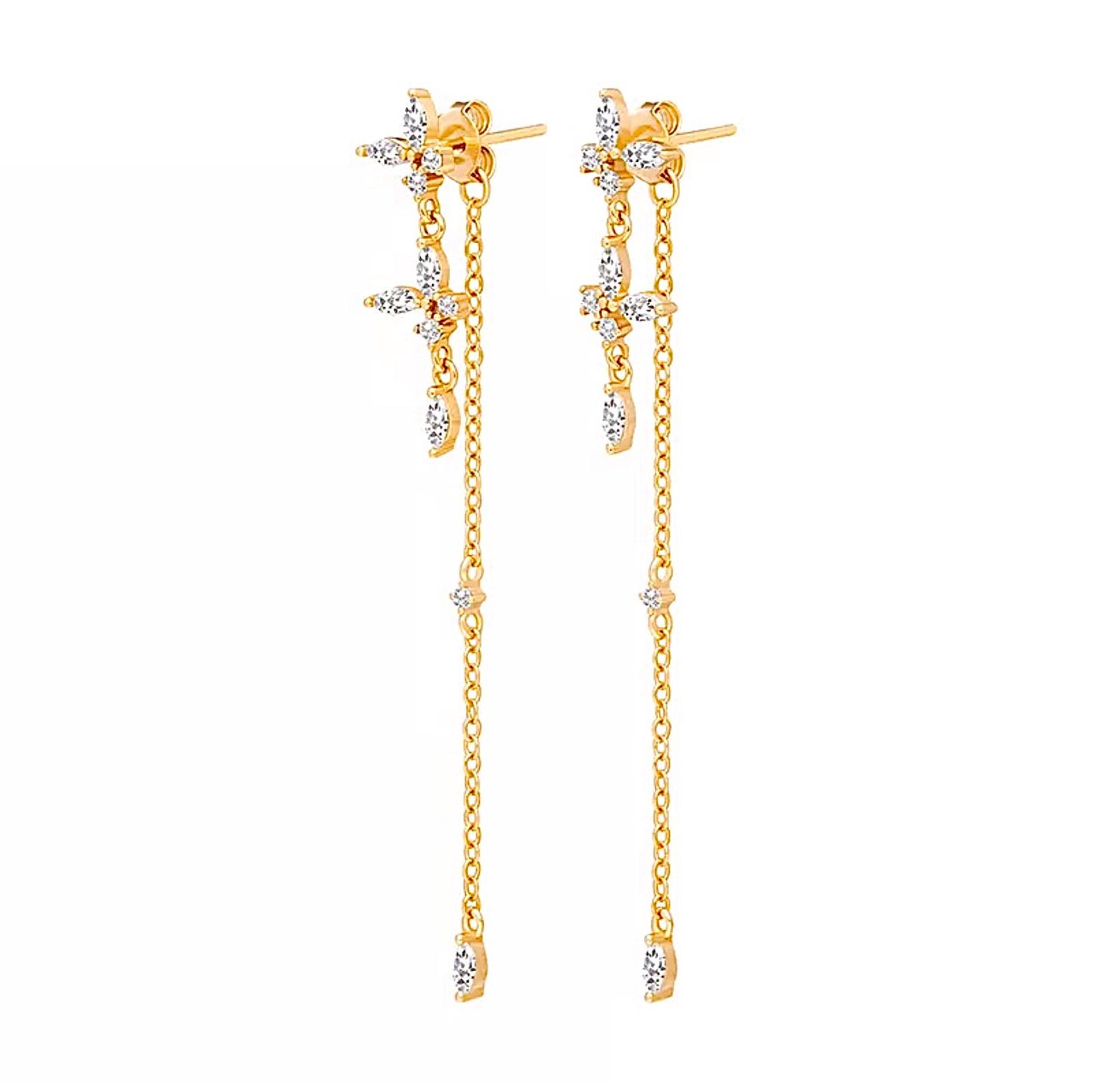 Exquisite Tassel Dangle Earrings Set 2pcs