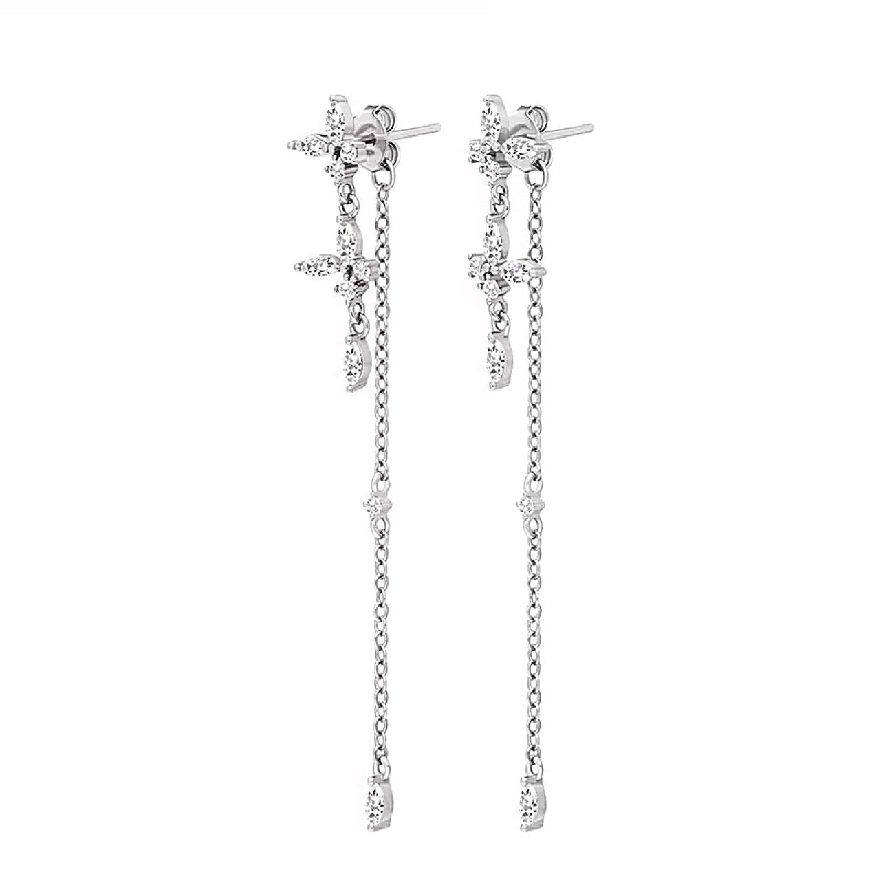 Exquisite Tassel Dangle Earrings Set 2pcs