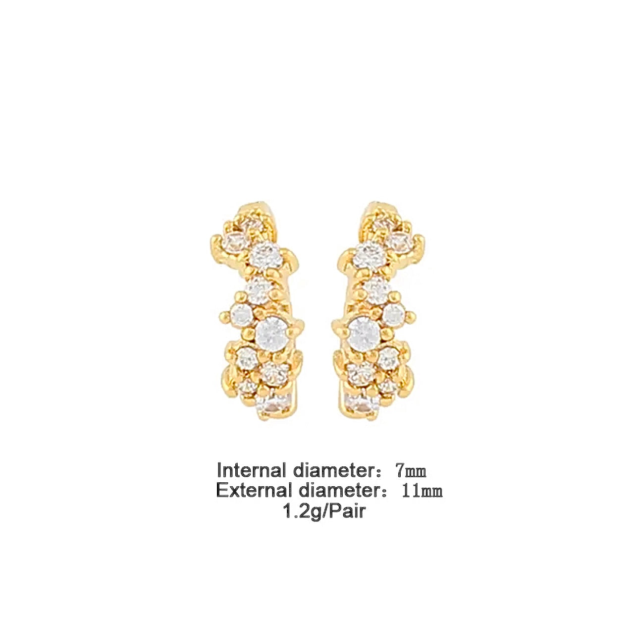 Drop Tassle Hoop Stud Earrings Set 3pcs