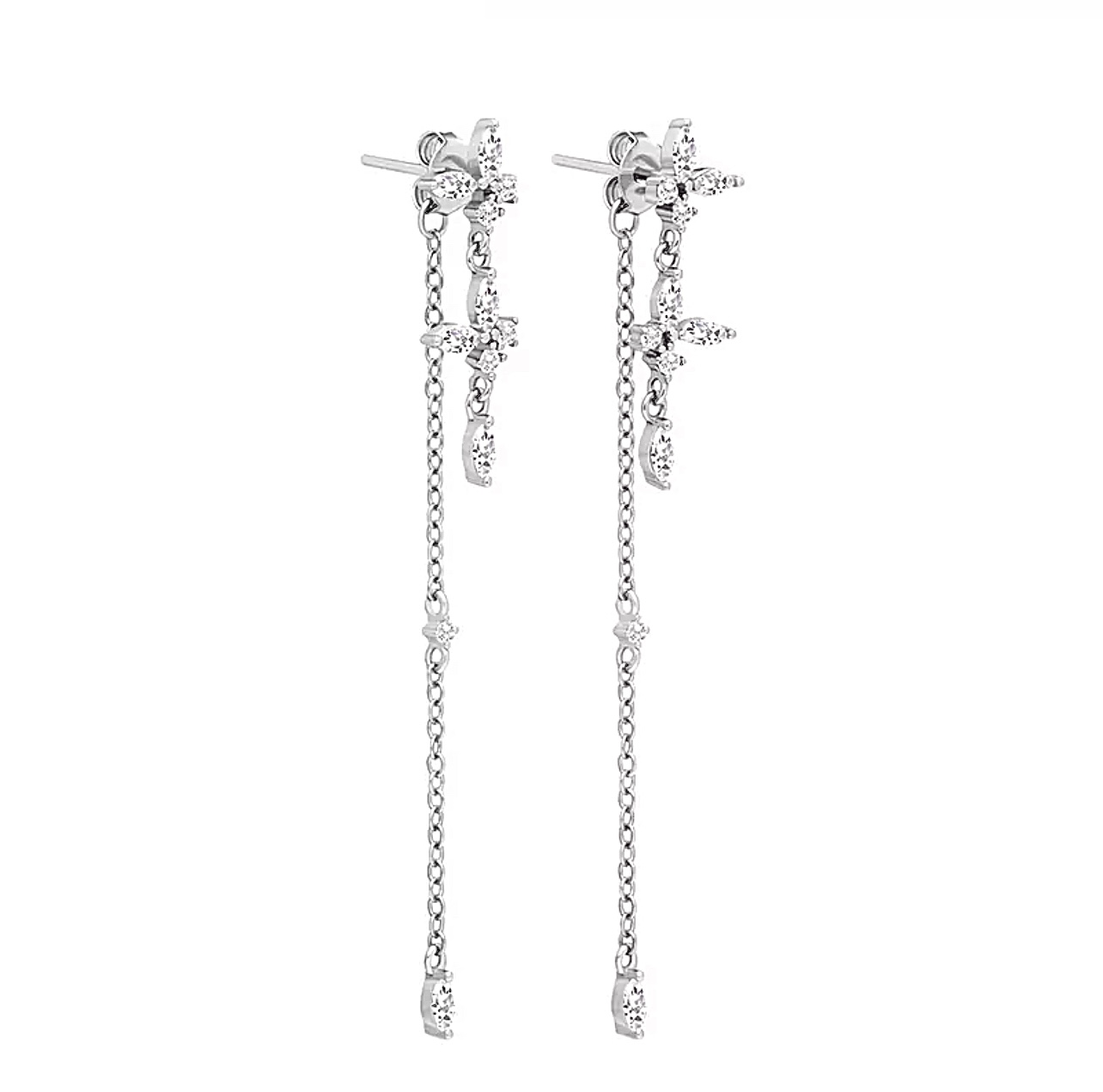 Exquisite Tassel Dangle Earrings Set 2pcs