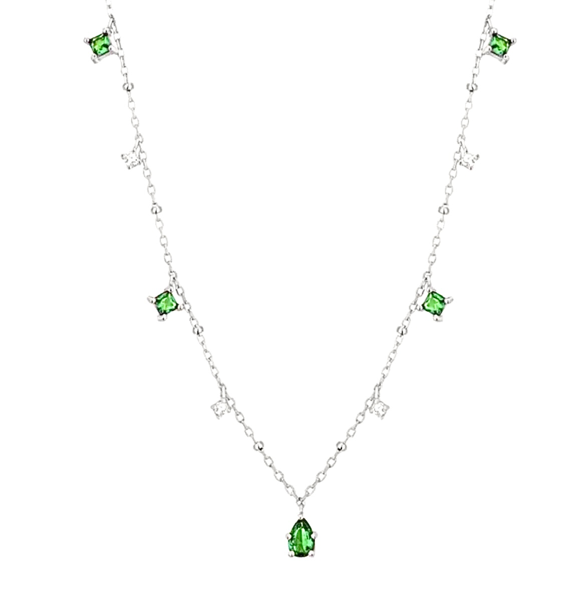 Elegant Emerald Green Drop Necklace