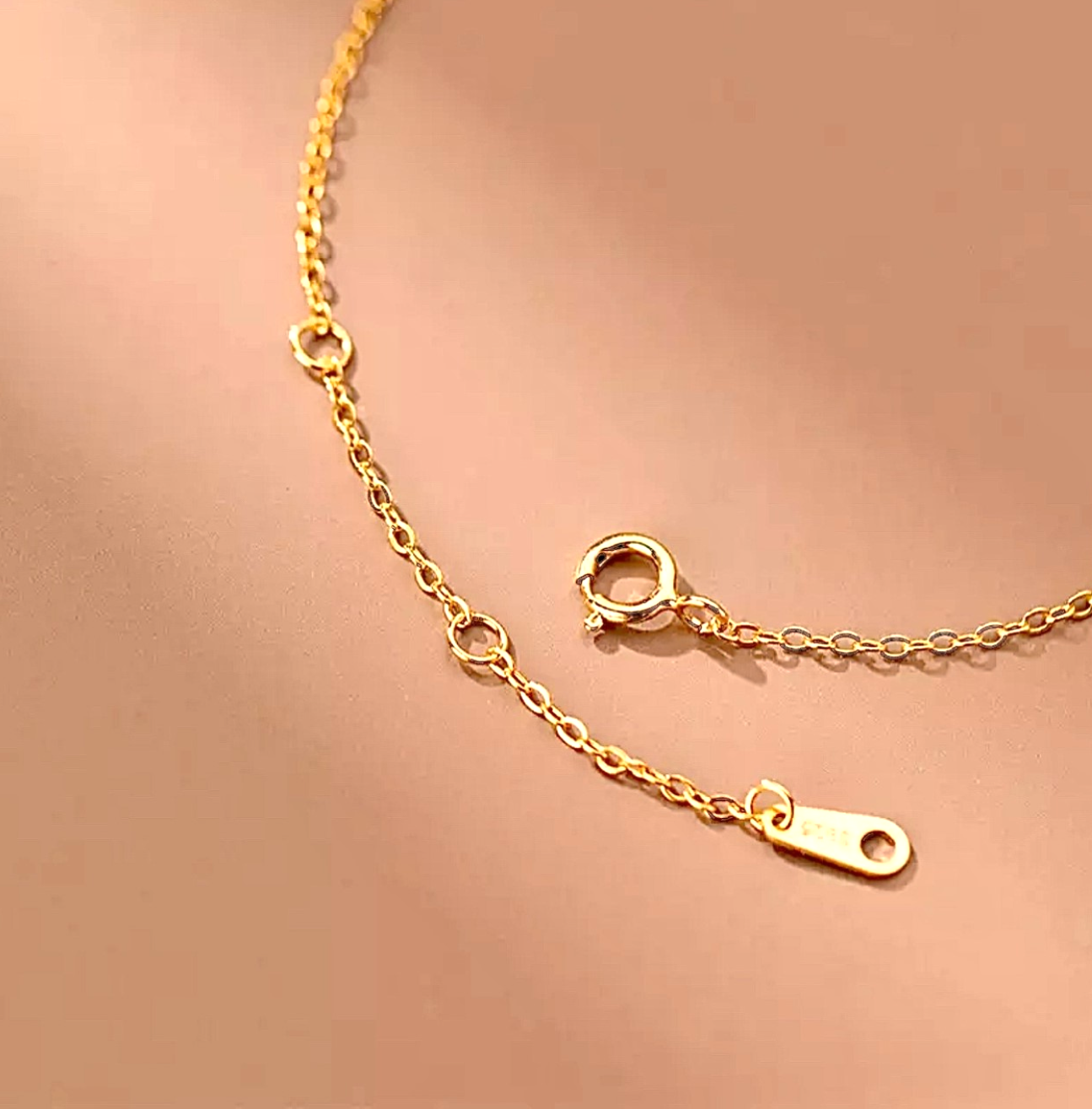 Elegant Dainty Love You & I Heart Bracelet 14K Gold, 925 Sterling Silver