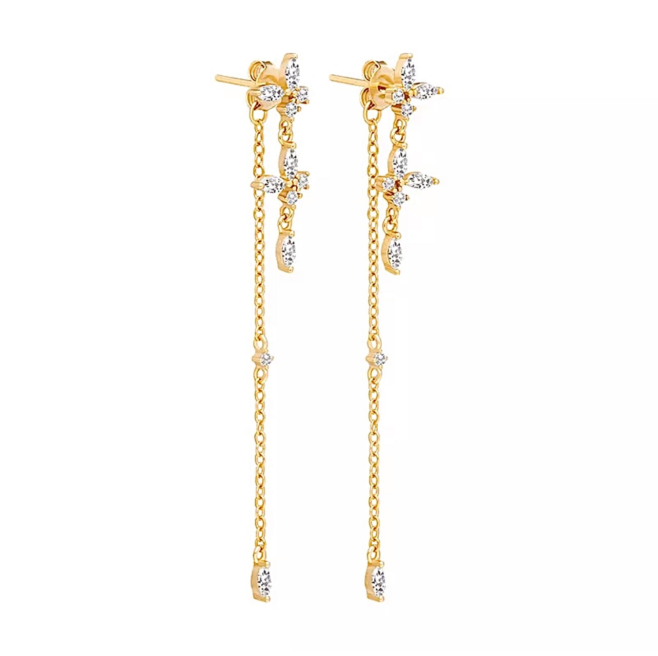 Exquisite Tassel Dangle Earrings Set 2pcs